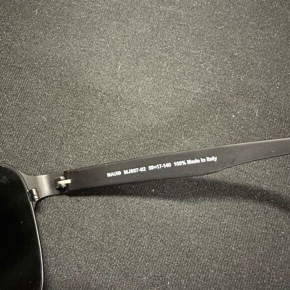 New Maui Jim 2nd Reef Square Aviator Black Sunglasses 607-02 - Picture 5 of 7